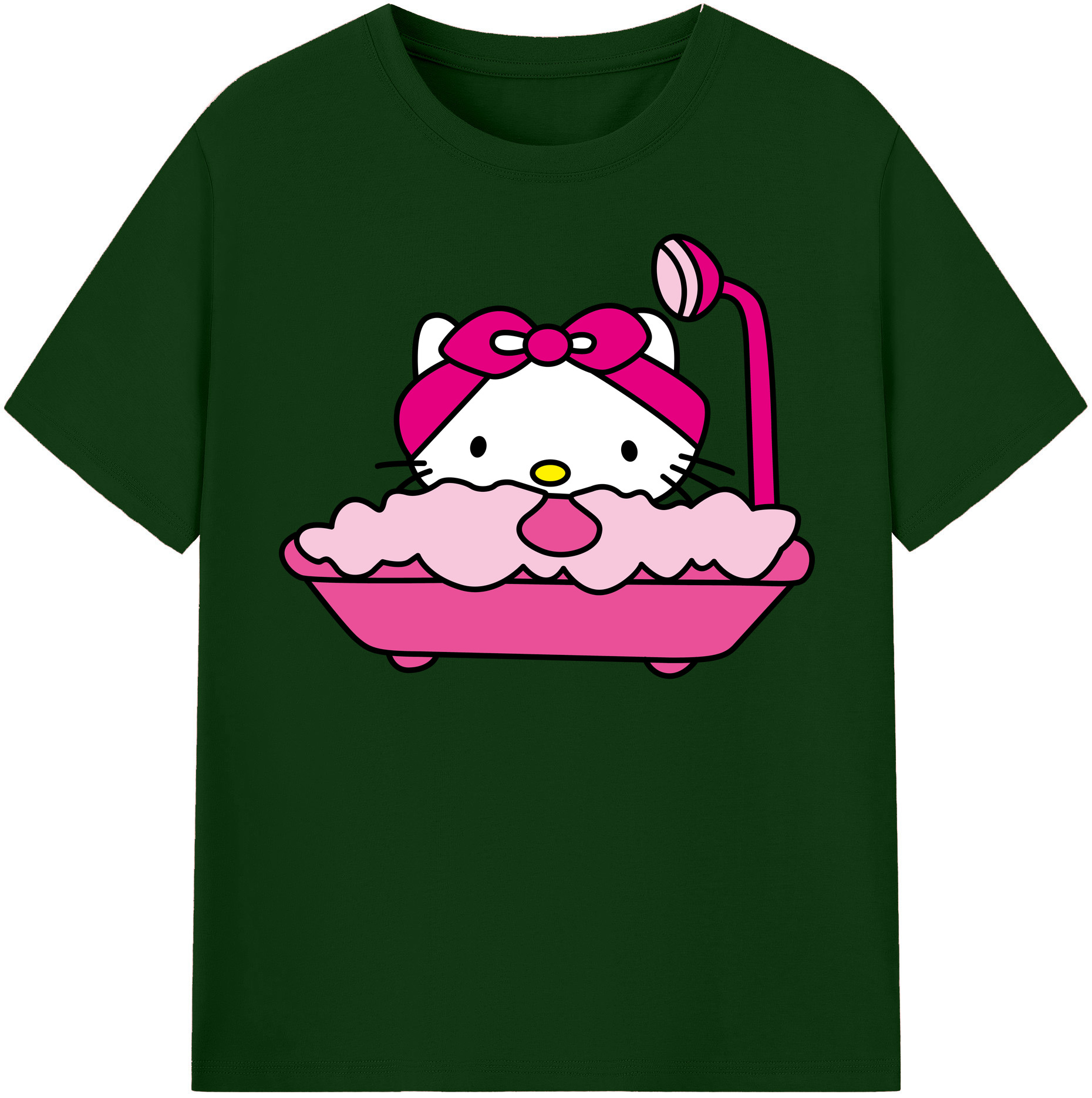 （画像用） Hello Kitty ハローキティ 綿100％半袖Tシャツ（フロントプリント）